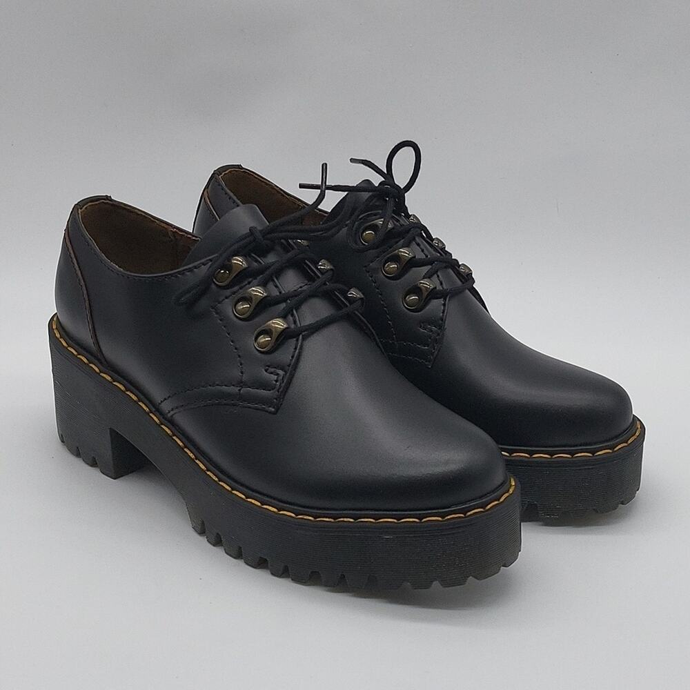 Dr. Martens Leona Lo Vintage Smoth Women's Shoes Size 9 Black Color NWT - Picture 4 of 15